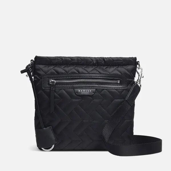 Image of Radley Womens Finsbury Park - Quilt Ziptop Cross Body Bag - Black female H4354001
