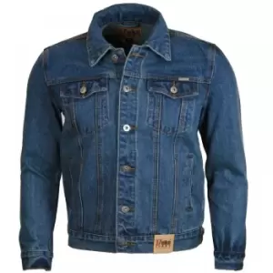 Image of Duke Mens Western Trucker Style Denim Jacket (Small) (Stonewash)
