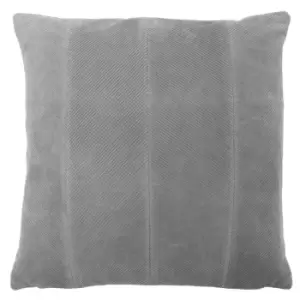 Image of Jagger Ribbed Corduroy Cushion Grey / 45 x 45cm / Polyester Filled