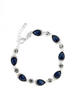 Image of Jon Richard Jon Richard Montana Crystal Pave Pear Bracelet