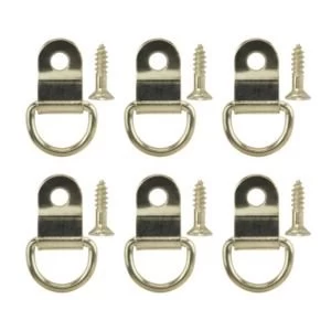Image of BQ Brass Effect Picture Hook Pack of 6