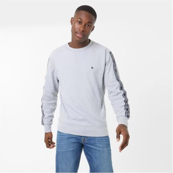 Image of Jack Wills Tape Crew Neck Sweatshirt - Grey Marl