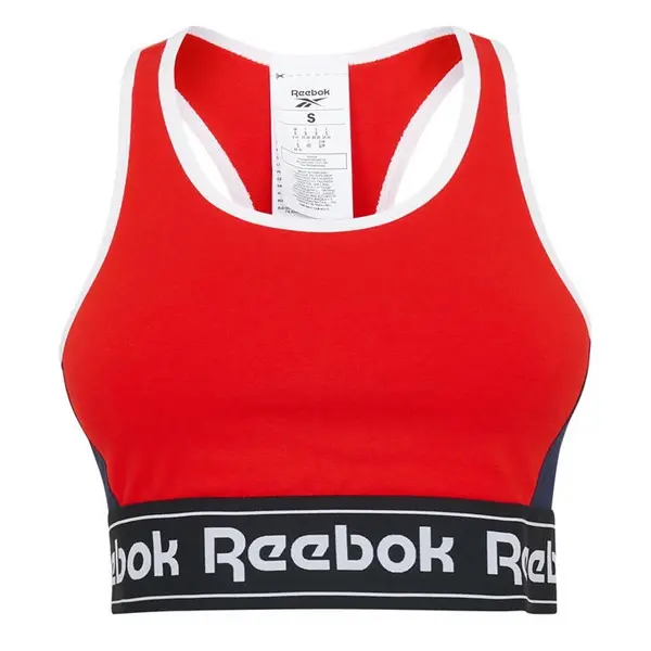 Image of Reebok Linear Logo Sports Bra Ladies - Red M