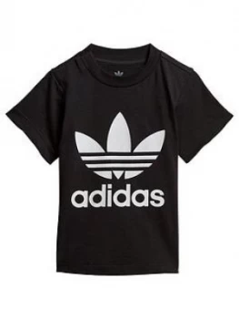 Image of Adidas Originals Infant Trefoil T-Shirt - Black/White