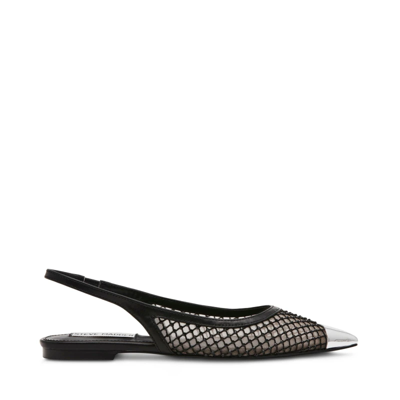 Image of Steve Madden Womens Marissa Mesh Slingbacks Black Multi female 4 (37)