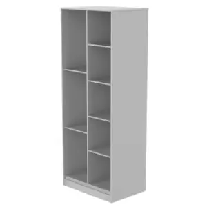 Image of Sherwood Matt Grey 8 Compartments Freestanding Bookcase (H)1970mm (W)740mm (D)530mm