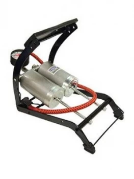Image of Streetwize Accessories Deluxe Quality Twin Cylinder Foot Pump-270 Gauge