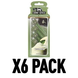 Image of Vanilla Lime (Pack Of 6) Yankee Candle Vent Stick