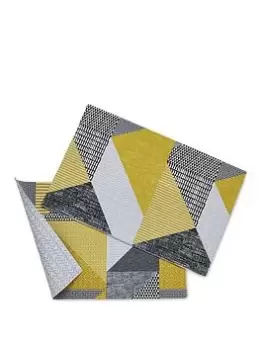 Image of Catherine Lansfield Larrson Ochre Set Of 2 Placemats