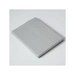 Image of Belledorm Hotel Suite Satin Stripe 540 Thread Count 100% Cotton Flat Sheet, Platinum, Double