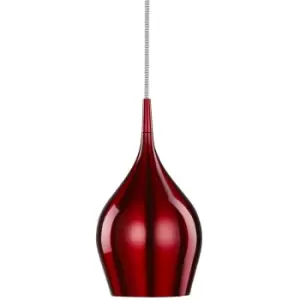 Image of Searchlight Vibrant - 1 Light Small Dome Ceiling Pendant Red, E14