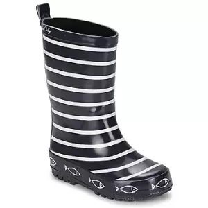 Image of Be Only TIMOUSS boys's Childrens Wellington Boots in Blue toddler,4.5 toddler,5 toddler,5.5 toddler,6 toddler,7 toddler,8 toddler,9 toddler,10 kid,11