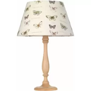 Image of Table Lamp Large Tall Limed Wood Shade Not Included Limed LED E27 60w