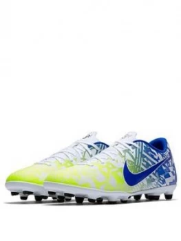 Image of Nike Mens Mercurial Vapour Club Neymar Jnr Firm Ground Football Boot, White/Blue, Size 10, Men