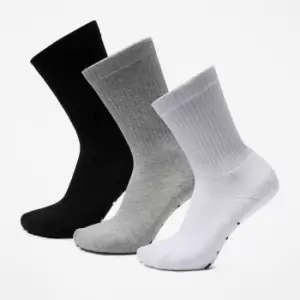 Image of Timberland Stratham 3-pack Sport Crew Socks For Men In Multi-coloured Multicoloured, Size M