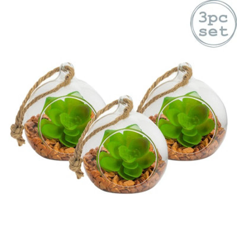 Image of Nicola Spring Hanging Glass Terrariums - 8Cm - Clear