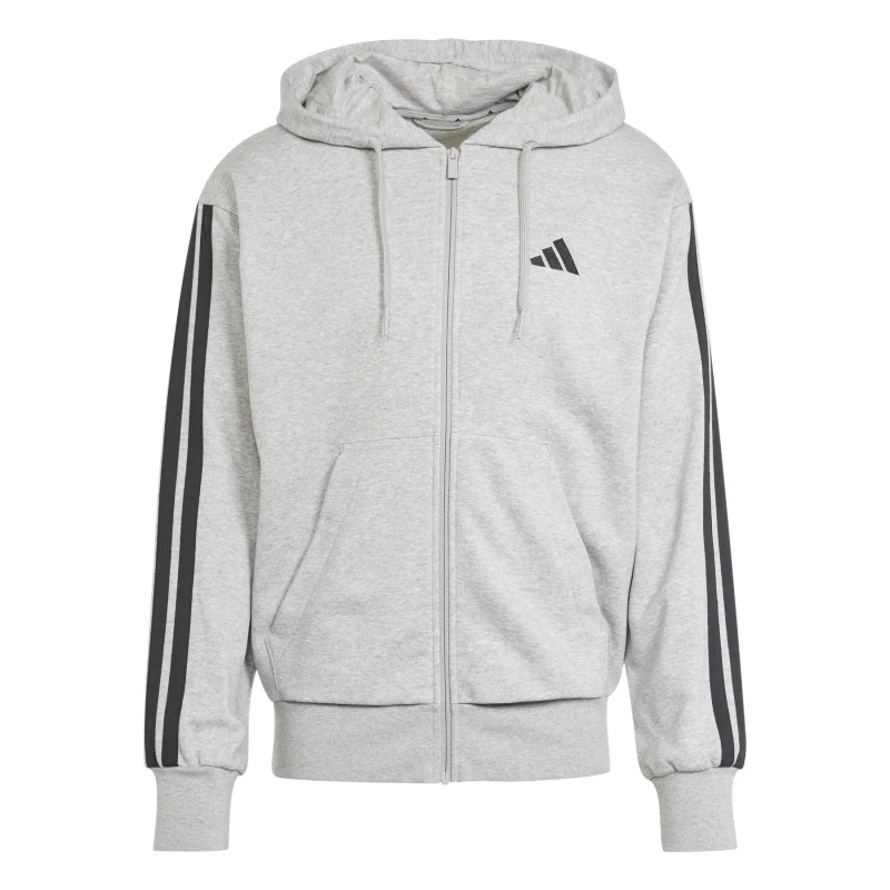 Image of Adidas SPORTSWEAR Essential Zip-Up Hoodie Grey Marl Men S;M;XXL
