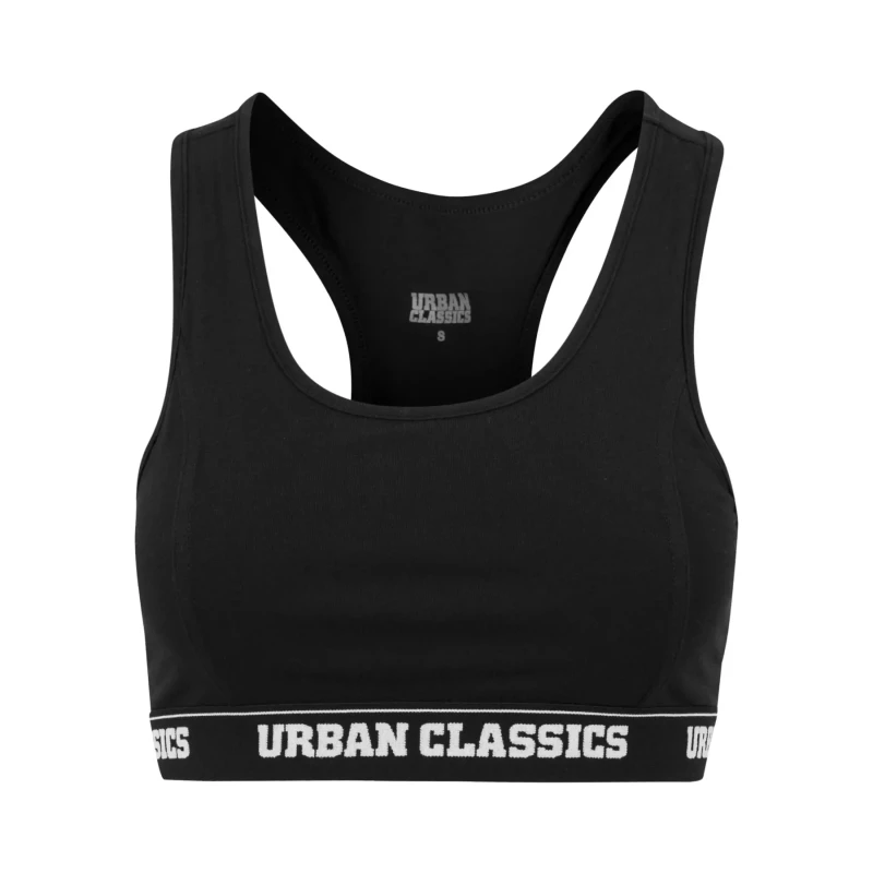 Image of Urban Classics Woman's Urban Classic GT logo bra Noir Female 2XL