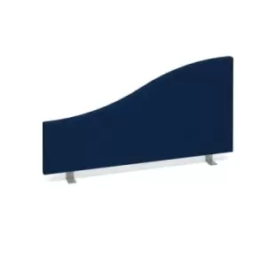 Image of Wave desktop fabric screen 800mm x 400mm/200mm - blue