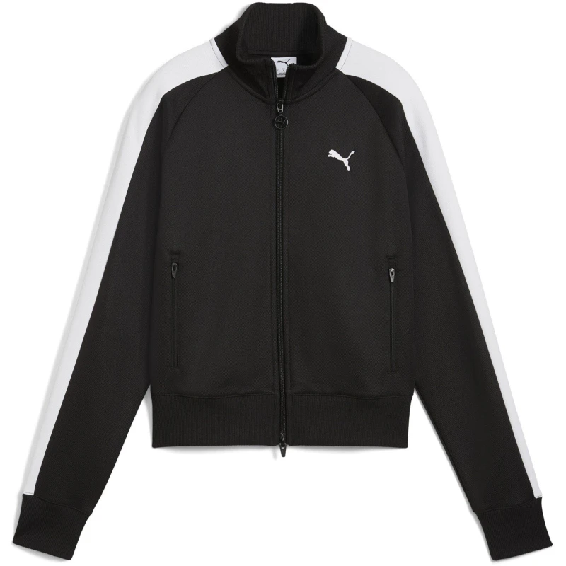 Image of Puma Womens T7 Track Jacket Black/White female 12 (M)
