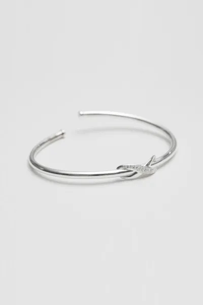 Image of Sterling Silver 925 Cubic Zirconia Infinity Cuff Bracelet