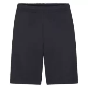 Image of Fruit Of The Loom Mens Lightweight Casual Fleece Shorts (240 GSM) (S) (Deep Navy)