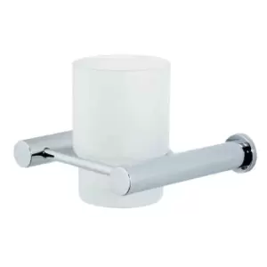 Image of Showerdrape Wall Mounted Chrome / Glass Infinity Toothbrush Holder/Tumbler