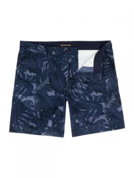 Image of Mens Michael Kors Tropical print chino shorts Blue