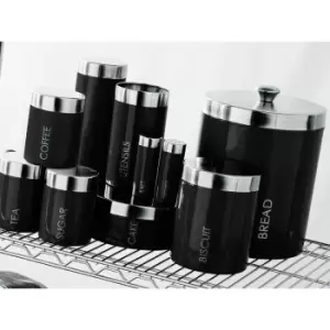 Image of Black Enamel Biscuit Canister - Premier Housewares