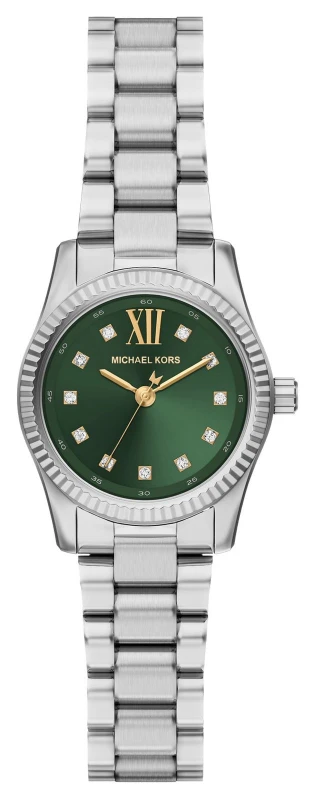 Image of Michael Kors MK7580 Lexington Petite Crystal (26mm) Green Watch