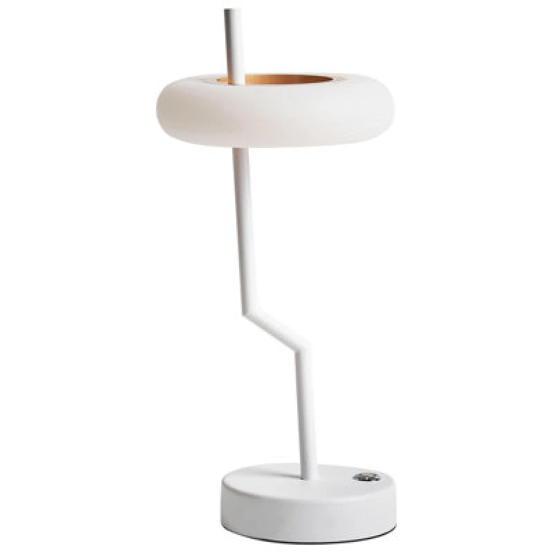 Image of Beliani Wireless LED Table Lamp Alviela With Dimmer Metal White