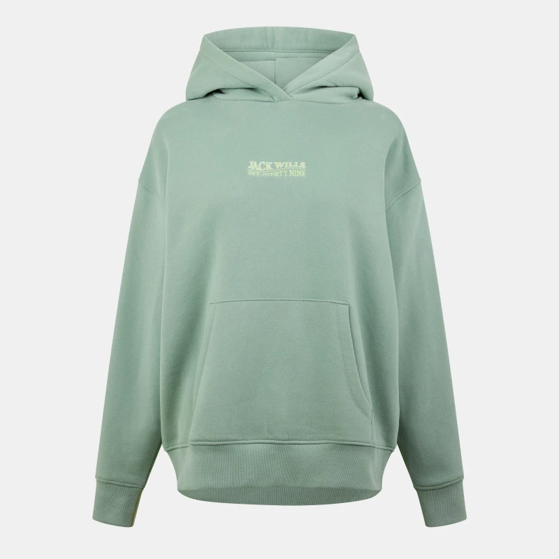 Image of Jack Wills Embroidered Logo Hoodie - Green Green 8