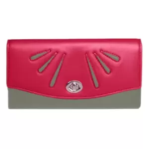 Image of Eastern Counties Leather Womens/Ladies Aria Twist Lock Purse (One size) (Fuchsia/Grey)