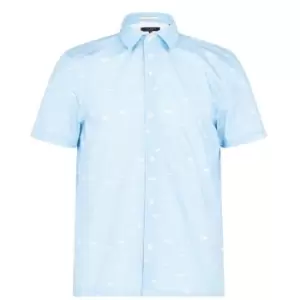 Image of Ted Baker Prusa Short Sleeve Shirt Mens - Blue