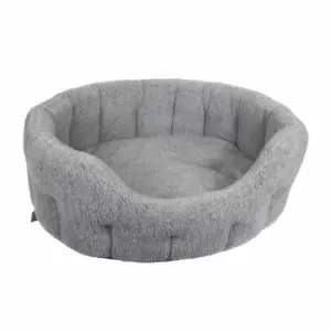Image of P&L Premium Oval Fleece Large Softee Bed - Grey