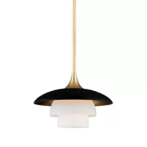 Image of Barron 1 Light Pendant Brass, Glass