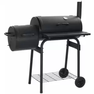 Image of Vidaxl - Classic Charcoal bbq Offset Smoker Black