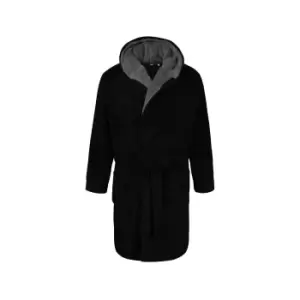 Image of Duke Mens Newquay Hooded Dressing Gown (7XL) (Black)