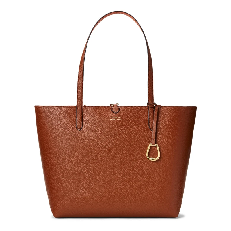 Image of Lauren by Ralph Lauren Womens Reversible Leather Tote Bag LaurenTan/Orang female One Size