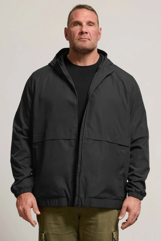 Image of BadRhino Mens Ripstop Zip Through Jacket in Black Size: 1XL Black Male 1XL