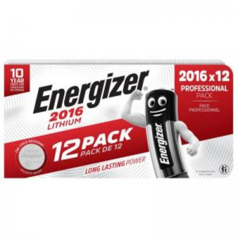 Image of Energizer Energizer Lithium CR2016 Coin Cell (Pack 12) - E303692900 E303692900