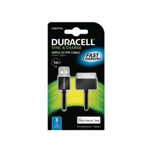 Image of Duracell Sync/Charge Cable 1 Metre Black