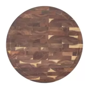 Image of Typhoon World Foods End Grain Acacia Round Block 30Cm