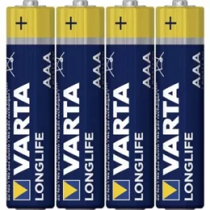 Image of Varta Longlife LR03 AAA battery Alkali-manganese 1200 mAh 1.5 V 4 pc(s)