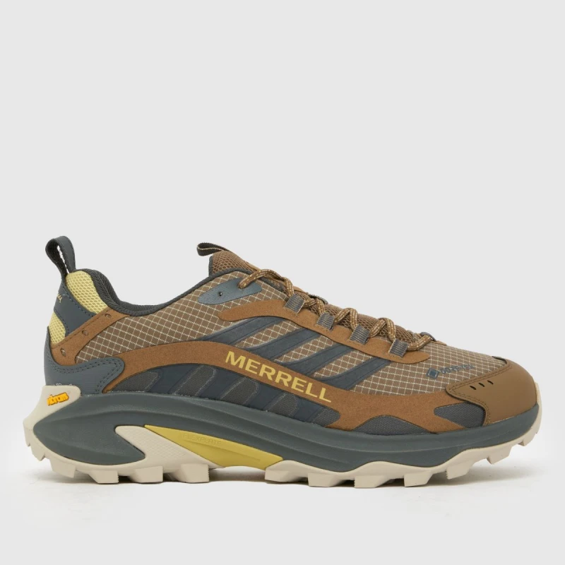 Image of Merrell Moab Speed 2 Gore-Tex Trainers in Brown & Black Brown & Black UK 7 (EU 41)