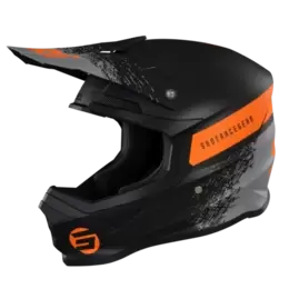Image of SHOT Furious Roll Black Orange Mat Offroad Helmet L