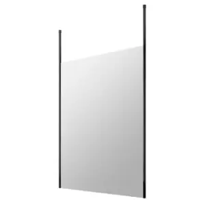 Image of Hudson Reed 1400mm Wetroom Screen With Ceiling Posts - Matt Black