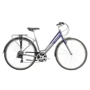 Image of 2021 Raleigh Pioneer Tour Low Step Hybrid Bike in Blue and Grey