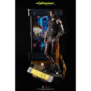 Image of PureArts CyberPunk 2077 1/4 Scale Statue - Johnny Silverhand (Comes with LCD Screen and Inbuilt Stereo Speakers)