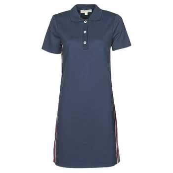 Image of Michael Kors SS LOGO TAPE POLO DRS womens Dress in Blue - Sizes S,M,L,XS